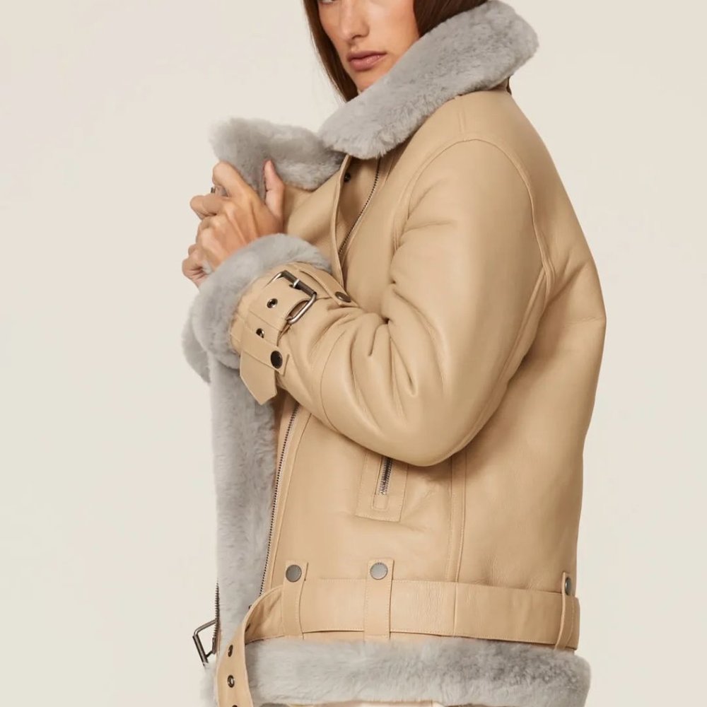 The Arrivals Moya Shearling Coat/Jacket - Size S - Picture 3 of 10